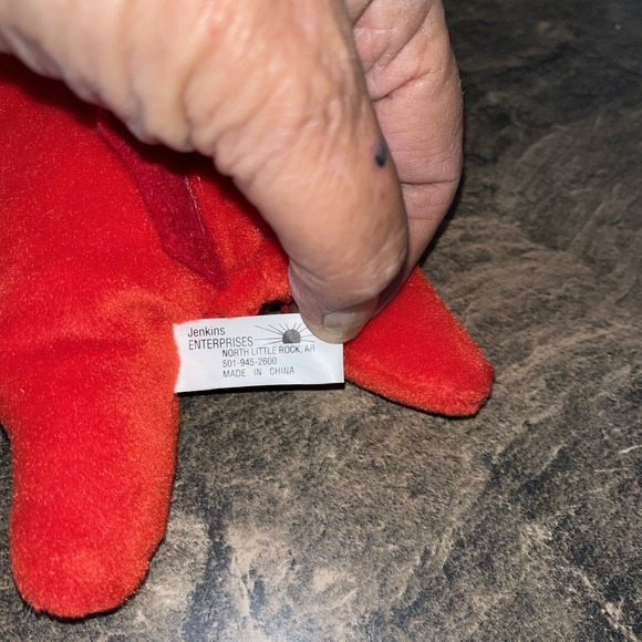 Arkansas Razorback Baanie Red Tusk? Hog knotted tail w/ tag - Picture 4 of 8